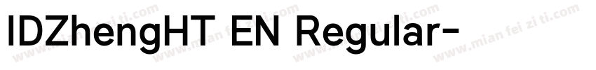IDZhengHT EN Regular字体转换